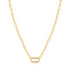 Neon Blue Enamel Carabiner Gold Necklace